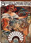 Alphonse Maria Mucha Biscuits Lefevre Utile painting